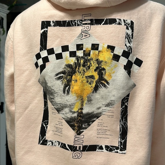 LIRA size, large pink, graphic pullover hoodie with graphic on back - Picture 5 of 11